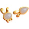 Aretes de Jade Blanco Hetian con Conejo de Plata