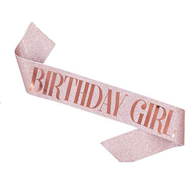 Conjunto de Accesorios Cumpleaños Birthday Girl - Banda de Hombro, Corona y Cinturón en Oro Rosa - Image 21