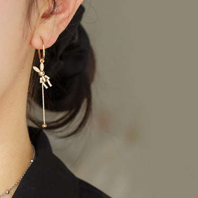 Aretes Largos de Conejo Artesanales - Pendientes Elegantes para Realzar tu Temperamento - Image 3