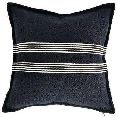 Funda de Almohada de Algodón y Lino con Rayas Geométricas - Image 5