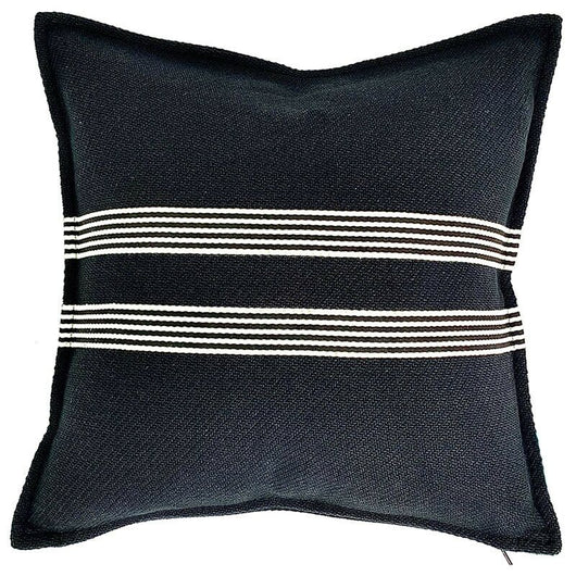 Funda de Almohada de Algodón y Lino con Rayas Geométricas - Image 5