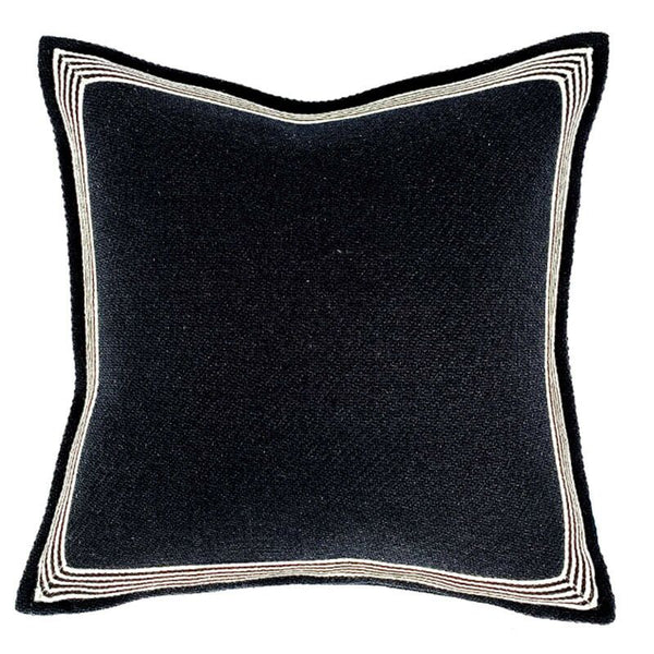 Funda de Almohada de Algodón y Lino con Rayas Geométricas