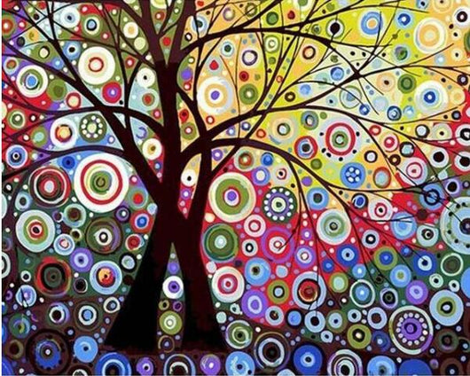 Kit de Pintura Digital DIY Circle Tree - Crea tu Obra Maestra
