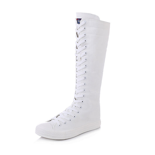 Botas Altas de Lona para Mujer con Cierre de Cremallera - Image 9