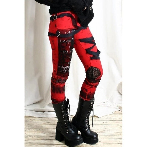 Leggins Góticos con Encaje y Cordones