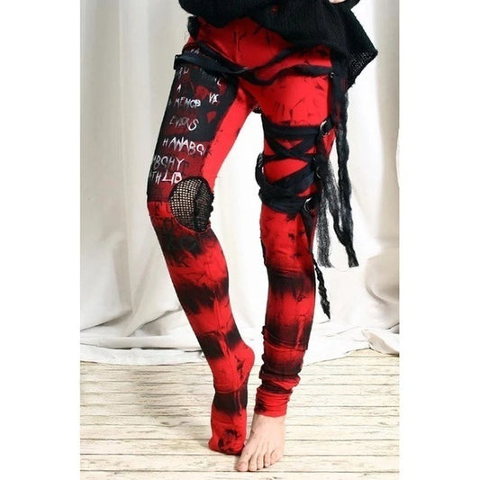 Leggins Góticos con Encaje y Cordones