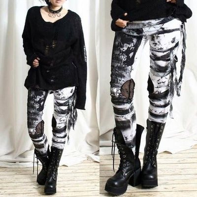 Leggins Góticos con Encaje y Cordones - Image 4
