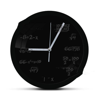 Reloj de Pared LED con Fórmulas Matemáticas - Diseño Moderno Negro - Image 7