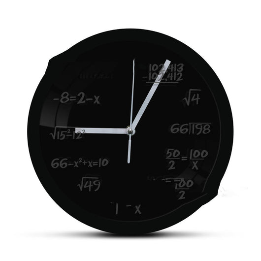 Reloj de Pared LED con Fórmulas Matemáticas - Diseño Moderno Negro - Image 7