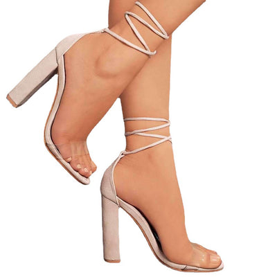 Sandalias de Tacón Alto con Correa al Tobillo - Tallas Grandes Moda Femenina - Image 4