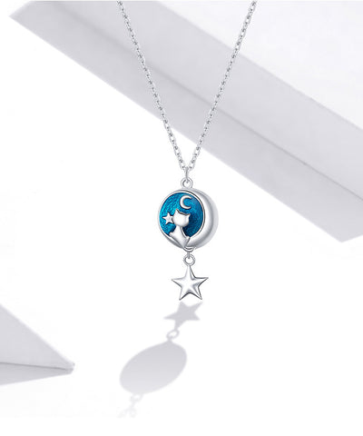 Collar de Gato Lunar Plateado en Plata S925 - Image 9