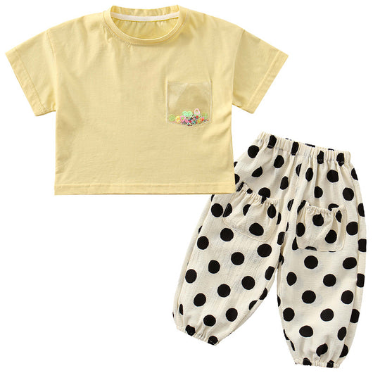 Traje Infantil Estilo Vaquero con Carita Sonriente - Conjunto de Dos Piezas