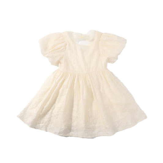Vestido Infantil Estilo Coreano con Lazo Trasero - Diseño Princesa Occidental