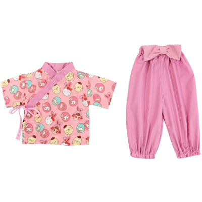Conjunto Kimono Infantil con Lazos Estampado Cartoon - Image 10