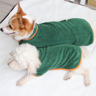 Bata de Baño para Perros con Cintura Ajustable y Cuello Protector