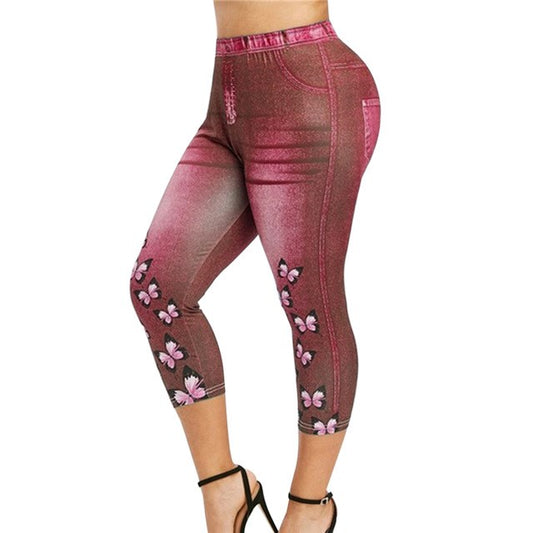 Leggings Estilo Jeans con Estampado y Ajuste Perfecto