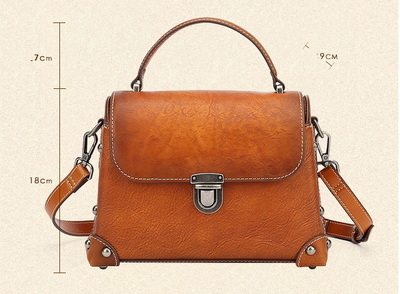 Bolso de Cuero Retro para Mujer - Bandolera Diagonal Elegante - Image 6