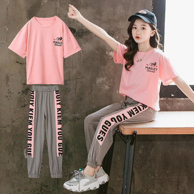 Conjunto Infantil de Pantalón Ancho con Estampado Cartoon y Blusa Manga Corta - Image 16