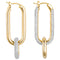 Aretes Geométricos de Doble Aro Asimétricos Retro