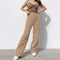 Pantalón Corduroy Cintura Alta con Bolsillos - Corte Recto Clásico