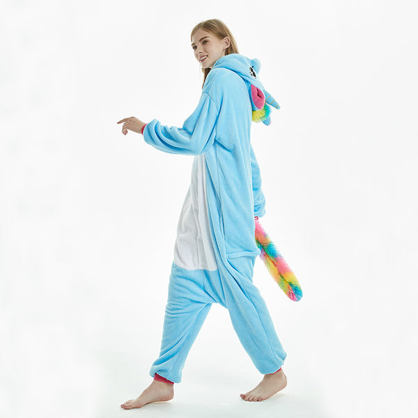 Pijama Enteriza Térmica Franela Pandas y Dinosaurios Otoño-Invierno