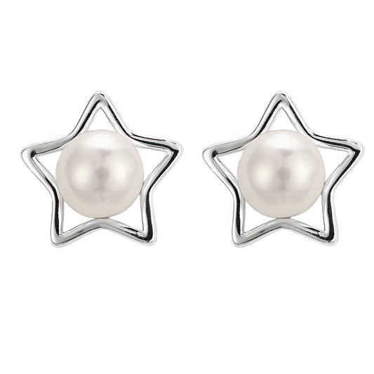 Aretes de Perla Plata Esterlina Hipoalergénicos Auténticos - Image 2