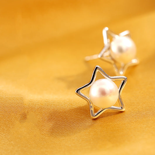 Aretes de Perla Plata Esterlina Hipoalergénicos Auténticos