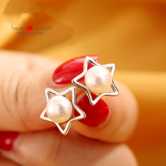 Aretes de Perla Plata Esterlina Hipoalergénicos Auténticos - Image 4
