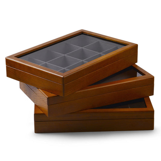 Caja Organizadora de Joyas en Madera Maciza Estilo Japonés