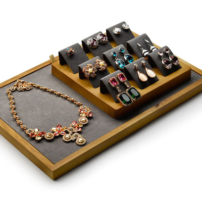 Organizador de Aretes de Cuero Gamuza - Soporte para 9 Pares - Image 9