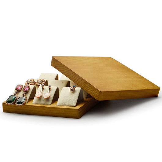 Organizador de Aretes de Cuero Gamuza - Soporte para 9 Pares - Image 8