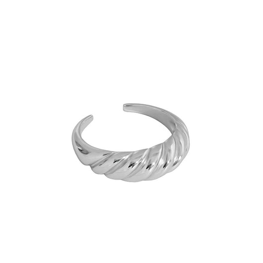 Anillo de Plata Esterlina con Textura Paisaje Helado - Image 10