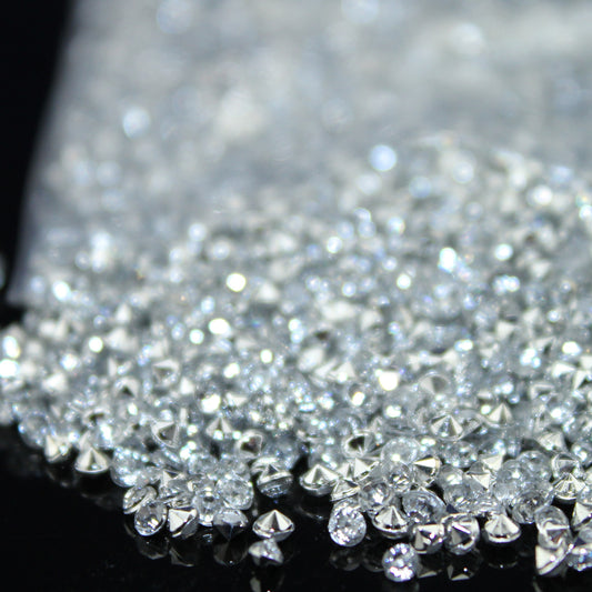 Diamante Suelto de 2.5mm con Base Acrílica Transparente para Joyería de Bodas