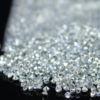 Diamante Suelto de 2.5mm con Base Acrílica Transparente para Joyería de Bodas
