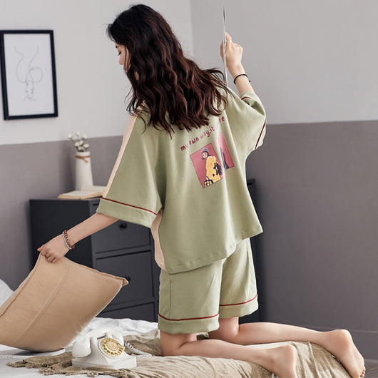 Pijama Mujer Verano Algodón Puro Manga Corta - Image 2