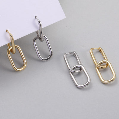 Aretes de Metal Frío Diseño Viento para Mujer - Image 8