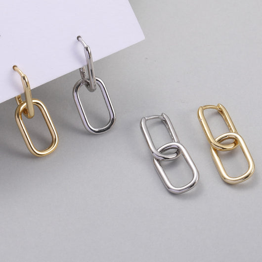 Aretes de Metal Frío Diseño Viento para Mujer - Image 8