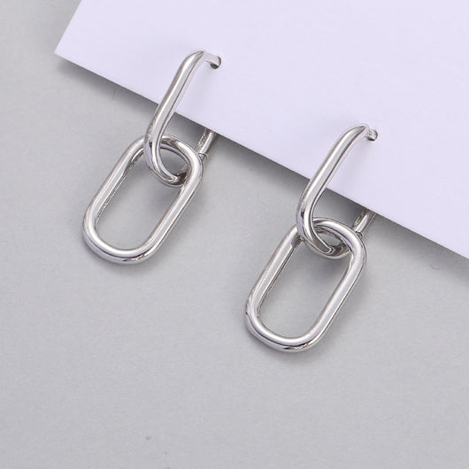 Aretes de Metal Frío Diseño Viento para Mujer - Image 9