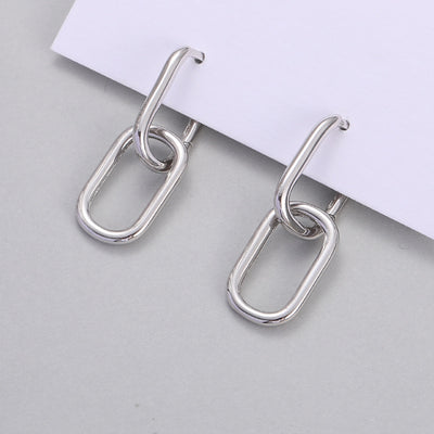 Aretes de Metal Frío Diseño Viento para Mujer - Image 5