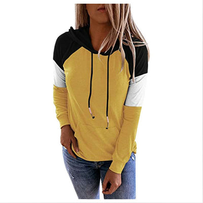 Sudadera Hoodie Suelta con Capucha - Diseño Bicolor Casual - Image 10
