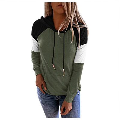 Sudadera Hoodie Suelta con Capucha - Diseño Bicolor Casual - Image 14