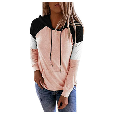 Sudadera Hoodie Suelta con Capucha - Diseño Bicolor Casual - Image 12