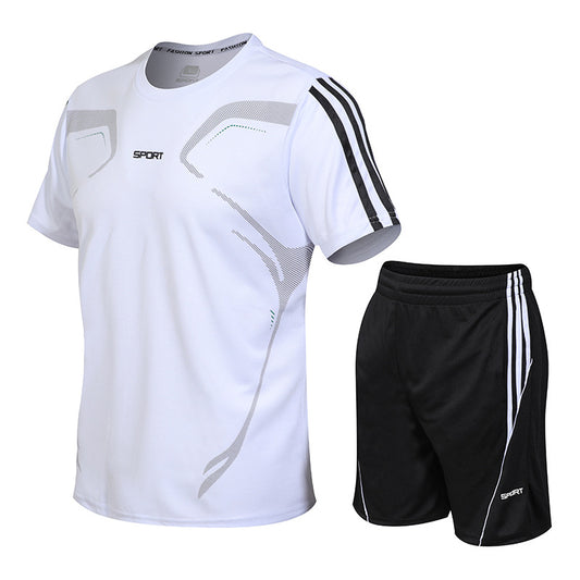 Traje Casual de Seda Helada para Hombre - Manga Corta Verano Talla Grande - Image 2