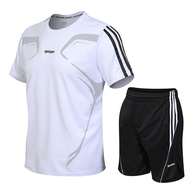 Traje Casual de Seda Helada para Hombre - Manga Corta Verano Talla Grande - Image 2