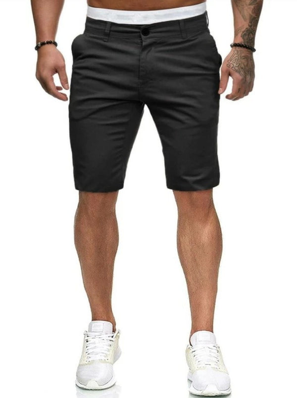 Shorts Casuales Slim Fit para Hombre - Estilo Europeo Moderno