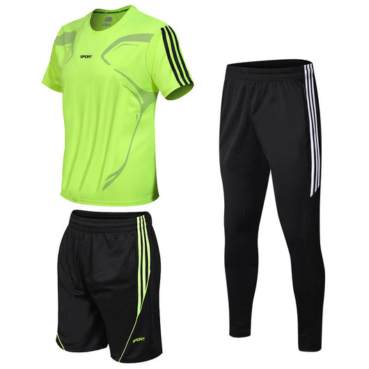 Conjunto Deportivo Hombre Verano Negro - Traje Tres Piezas Fitness Moderno - Image 8