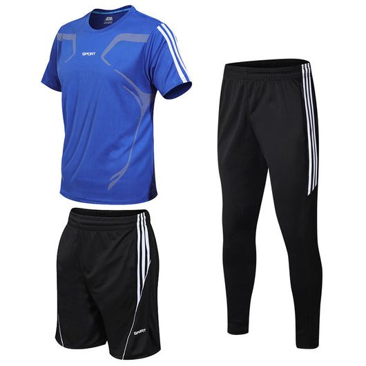 Conjunto Deportivo Hombre Verano Negro - Traje Tres Piezas Fitness Moderno - Image 9