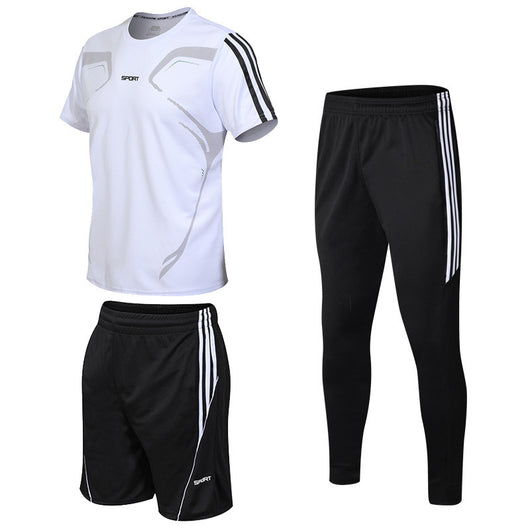 Conjunto Deportivo Hombre Verano Negro - Traje Tres Piezas Fitness Moderno - Image 10