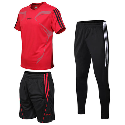 Conjunto Deportivo Hombre Verano Negro - Traje Tres Piezas Fitness Moderno - Image 2