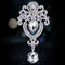 Broche Colgante de Cristal Corona Elegante